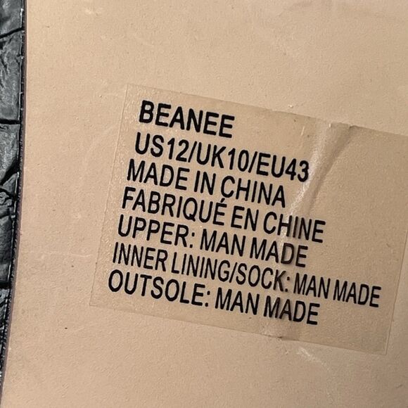 Shoedazzle BEANEE Black Faux Snake Skin Gold Snake Heels Women’s Size 12 FLAW - Picture 13 of 14